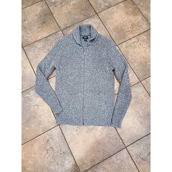Mens Nordstrom 1901 Shawl Collar Sweater - Gray Heather  - Size Large - Picture 1 of 9
